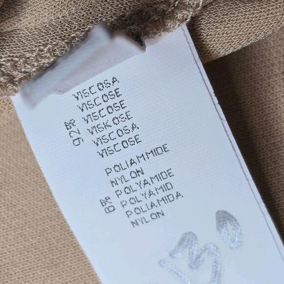 La Perla Slip Style Blush Beige Cream Black Lace Sleeve Wrap Waist Dress New 44 - Picture 10 of 11